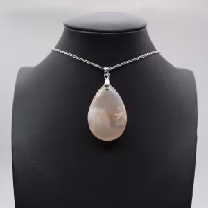Flower agate drop hänge