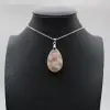 Flower agate drop hänge - 0