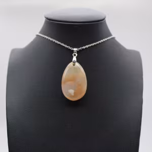 Flower agate drop hänge