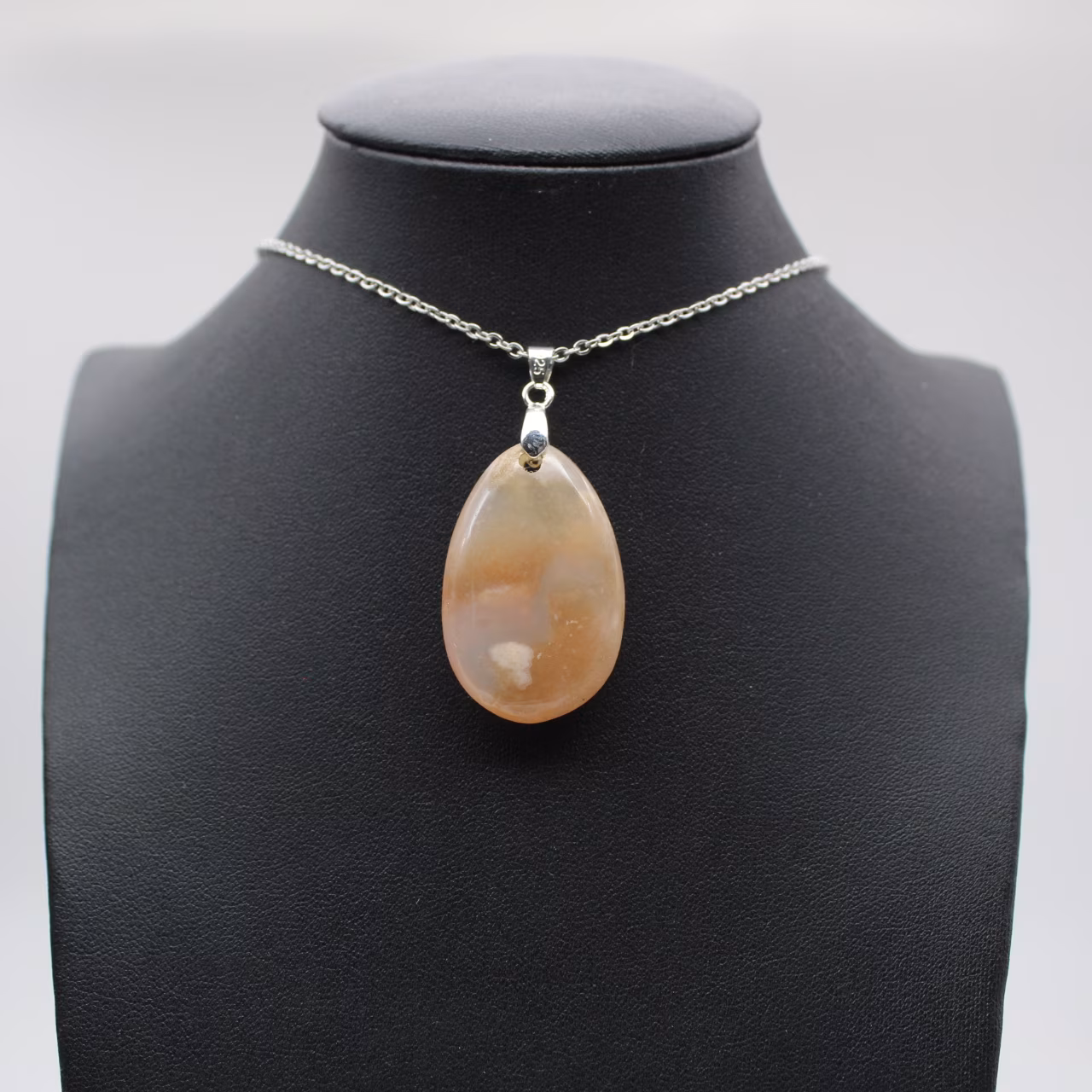 Flower agate drop hänge