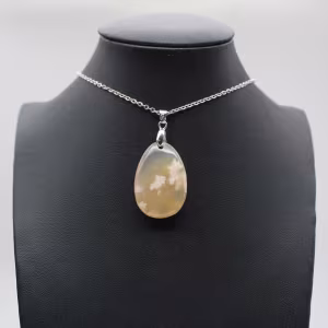 Flower agate drop hänge