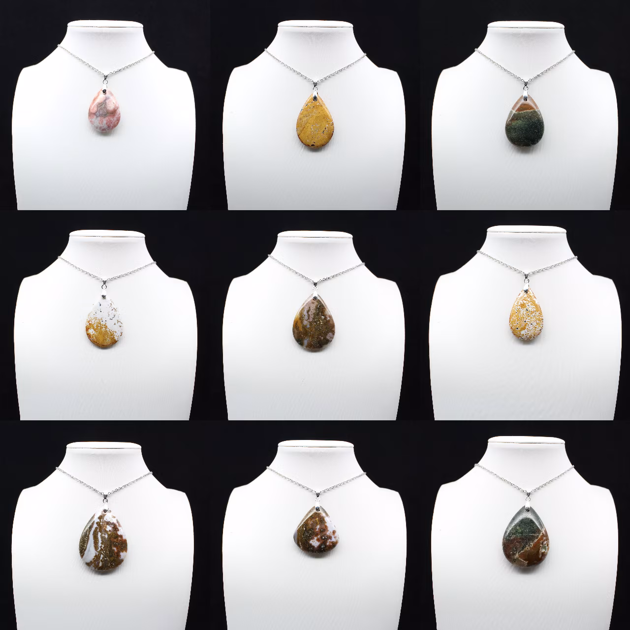 Imperial Jaspis Drop Pendant