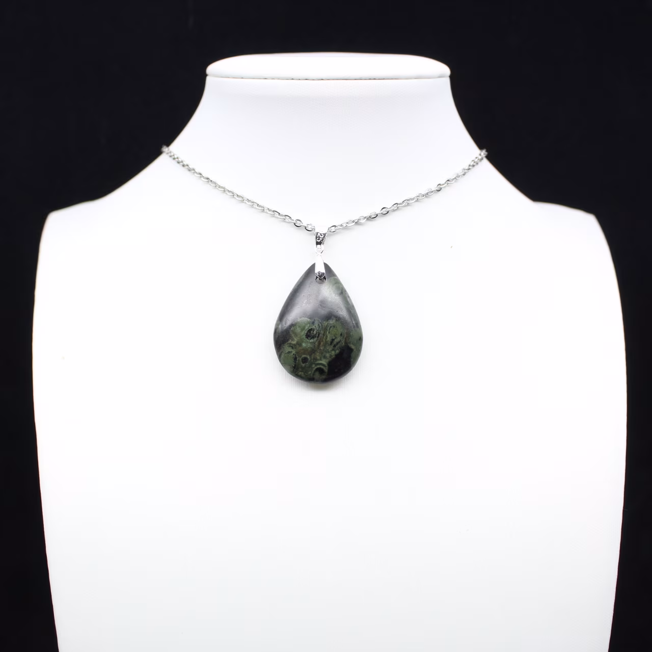 Kambamba Jasper Teardrop hängsmycke