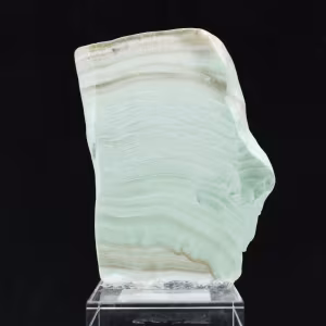 Polerad grön Aragonit skiva kvalitetsrå mineral
