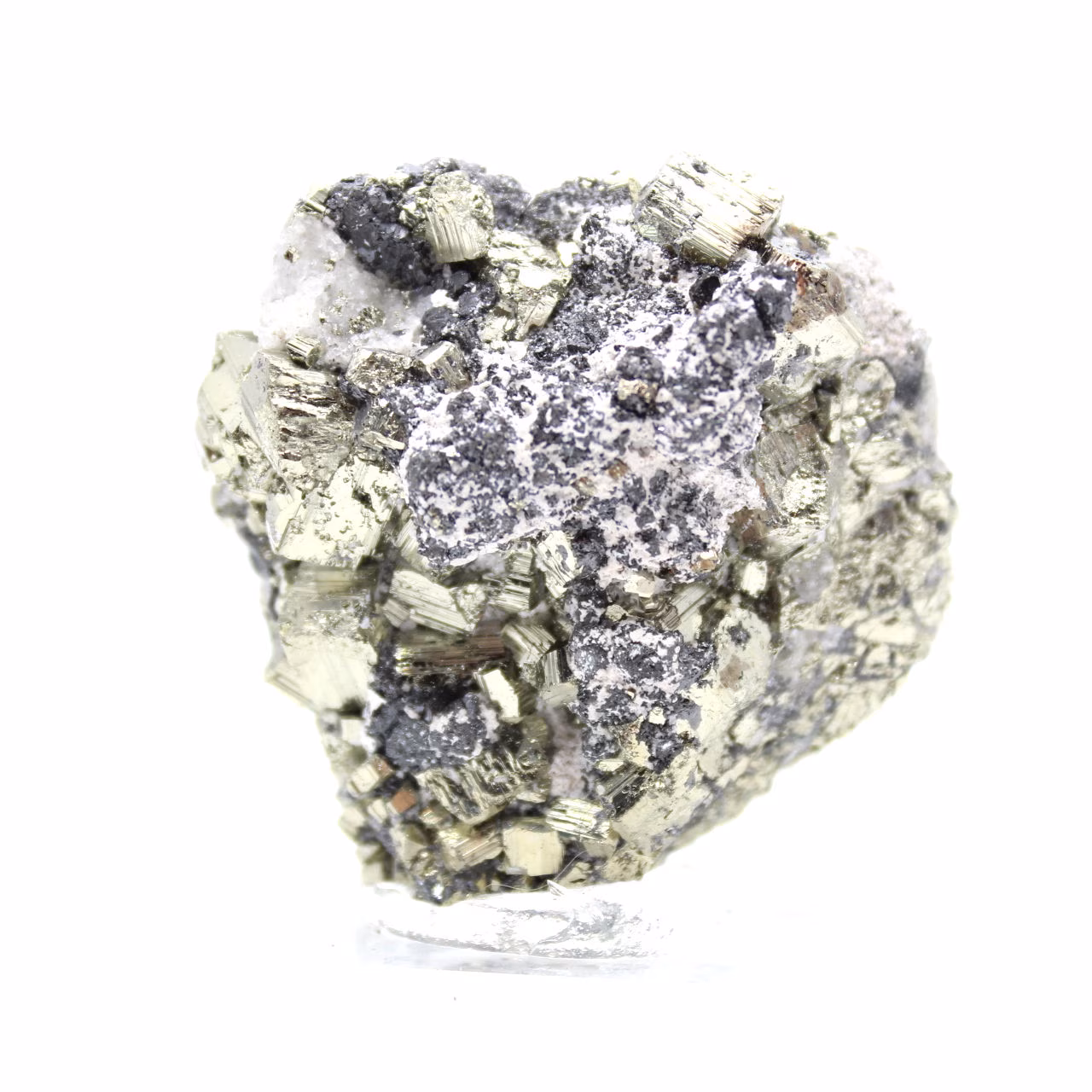 Rått Mineral Sfalerit och Pyrit
