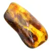 Liten polerad bärnstenssten från Litauen - Mineralogisk samling - 0