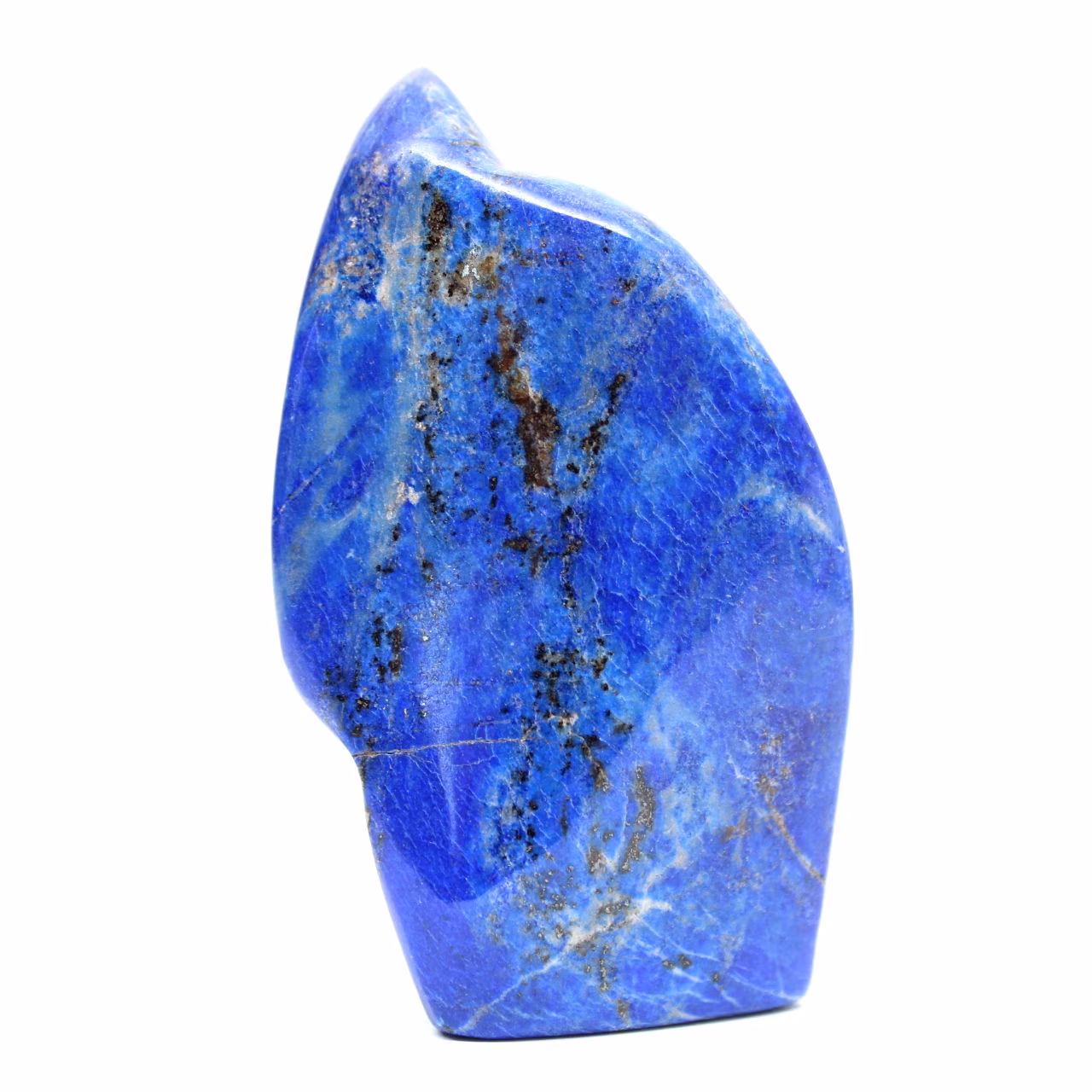 Liten polerad lapis lazuli från Afghanistan, exemplar från en samling