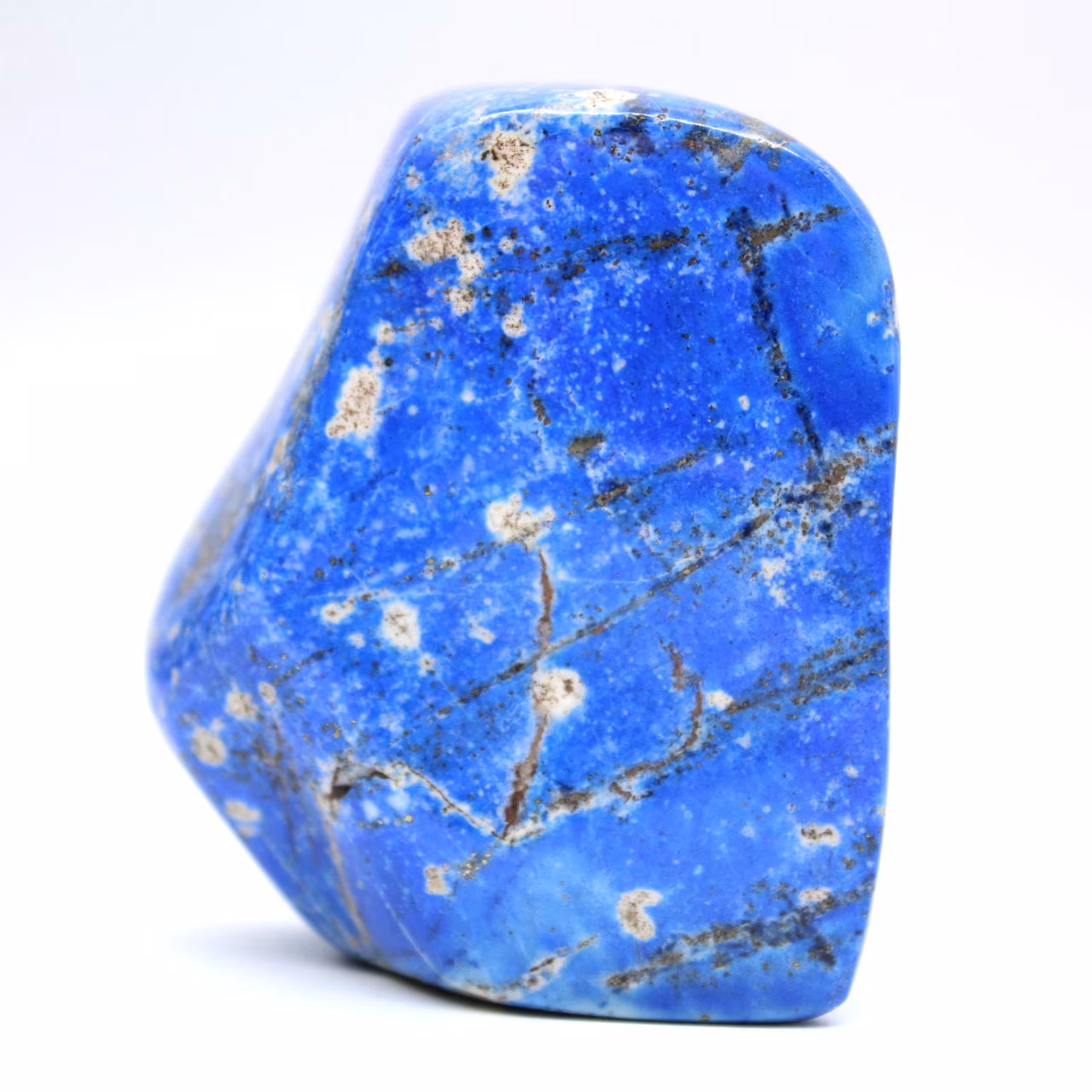Polerad lapis lazuli, autentisk mineralsten