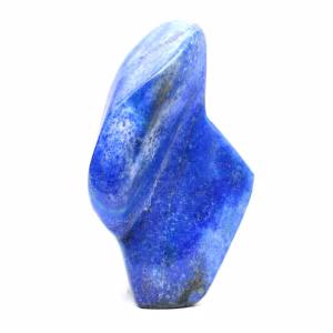 Polerad lapis lazuli-prydnad i djupa nyanser