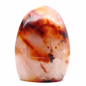 Polerad karneol mellanstor ornament - natursten från Madagaskar för dekoration