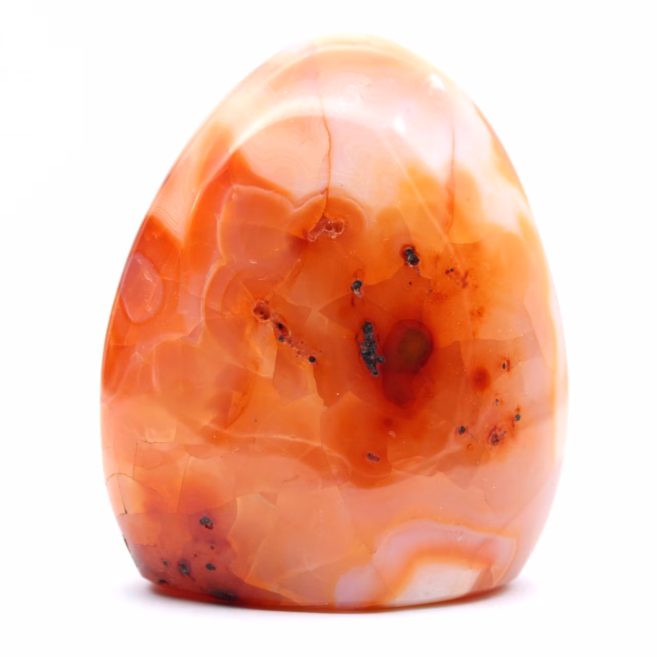 Polerad karneol Dekorativ Ornament - Natursten från Madagaskar (450g)
