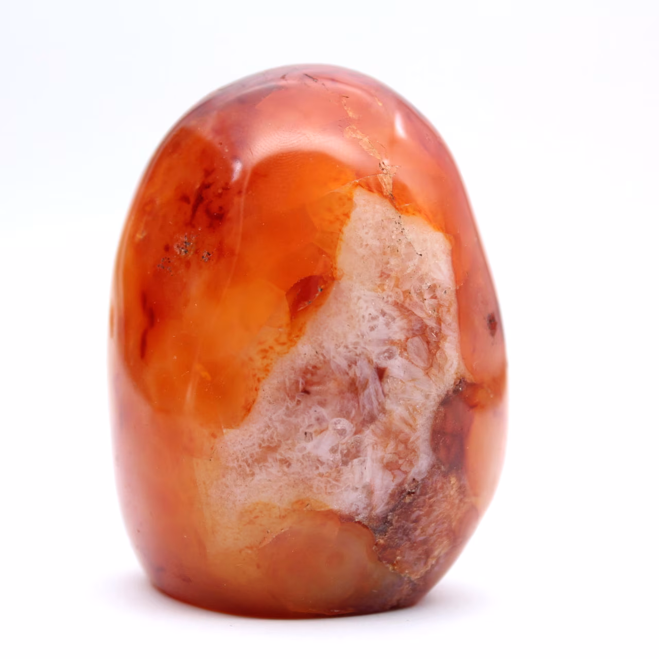 Polerad karneolminiatyr - Samlarobjekt i natursten (Madagaskar)