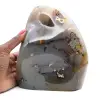 Polerad karneol, stor rödorange mineralprydnad, Madagaskar - 1