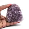 Naturlig ametist från Brasilien: Elegant liten geode - 0