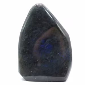 Liten polerad labradoritprydnad, mineralsten