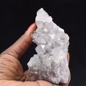 Kvartsgeod med goetitinneslutningar, marockansk mineralsten