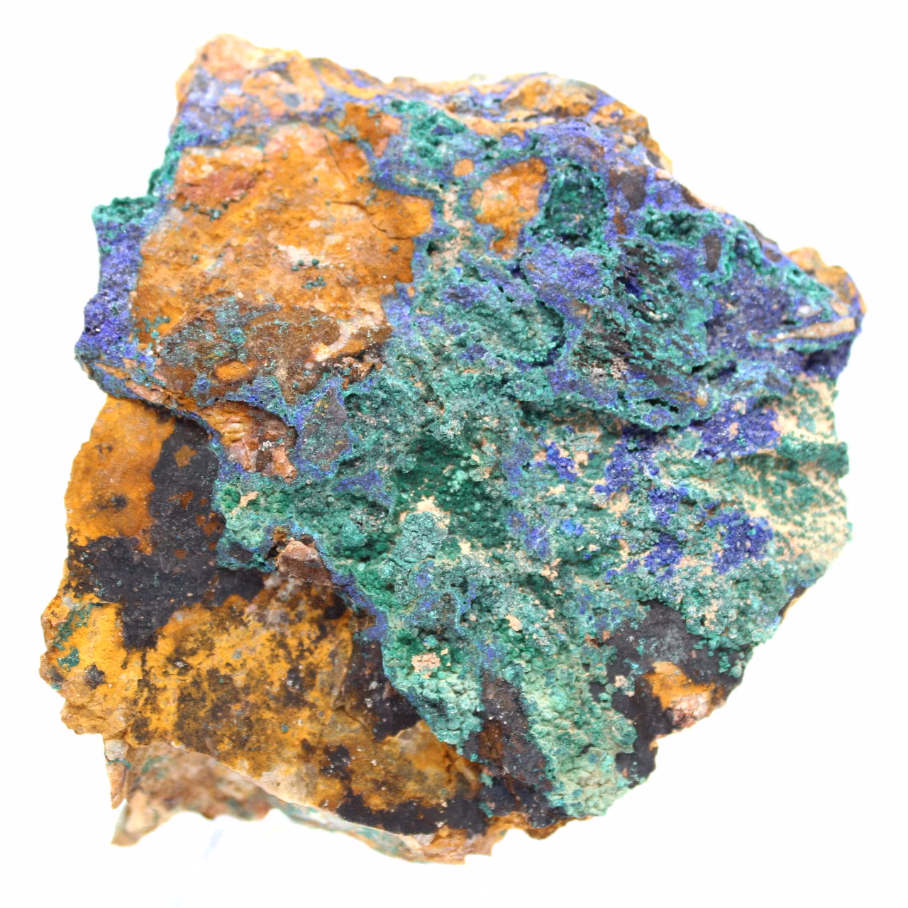 Mineral Malakit Azurit Marocko