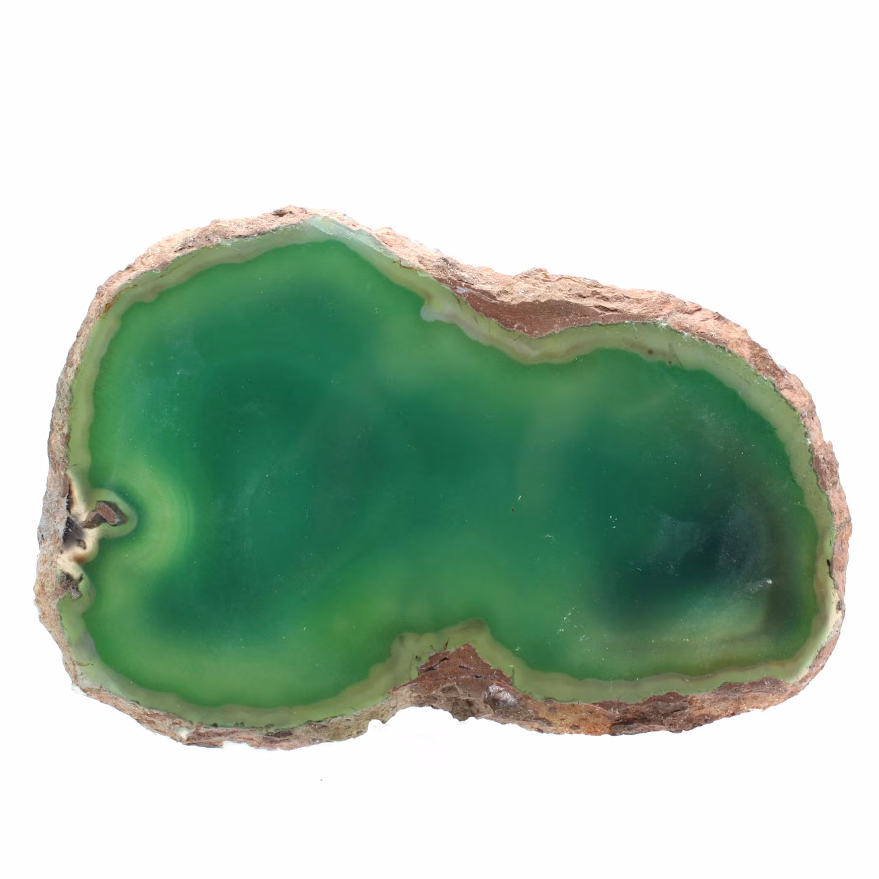 Skivad grön agat – Mineralprov från Brasilien 315 g