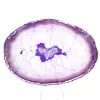 Skiva av purpur agatmineral - Ursprung: Brasilien - 0