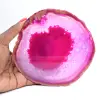 Skiva av färgad rosa agat för samling - 3