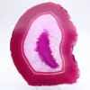 Naturlig rosa färgad agatskiva - 0
