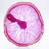 Naturlig rosafärgad agatskiva - 0