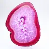 polerad agatskiva, tonad rosa - 1