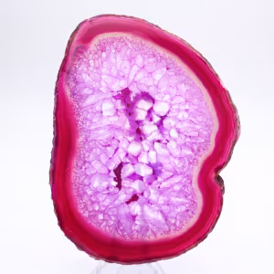 polerad agatskiva, tonad rosa