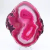 Skiva av naturlig rosa tonad agat - 1