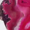 Skiva av naturlig rosa tonad agat - 2