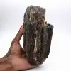 Svart turmalin från Madagaskar - Grovt mineralogiskt prov - 1