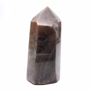 Mörk mikroklin mineralprisma - svart månsten