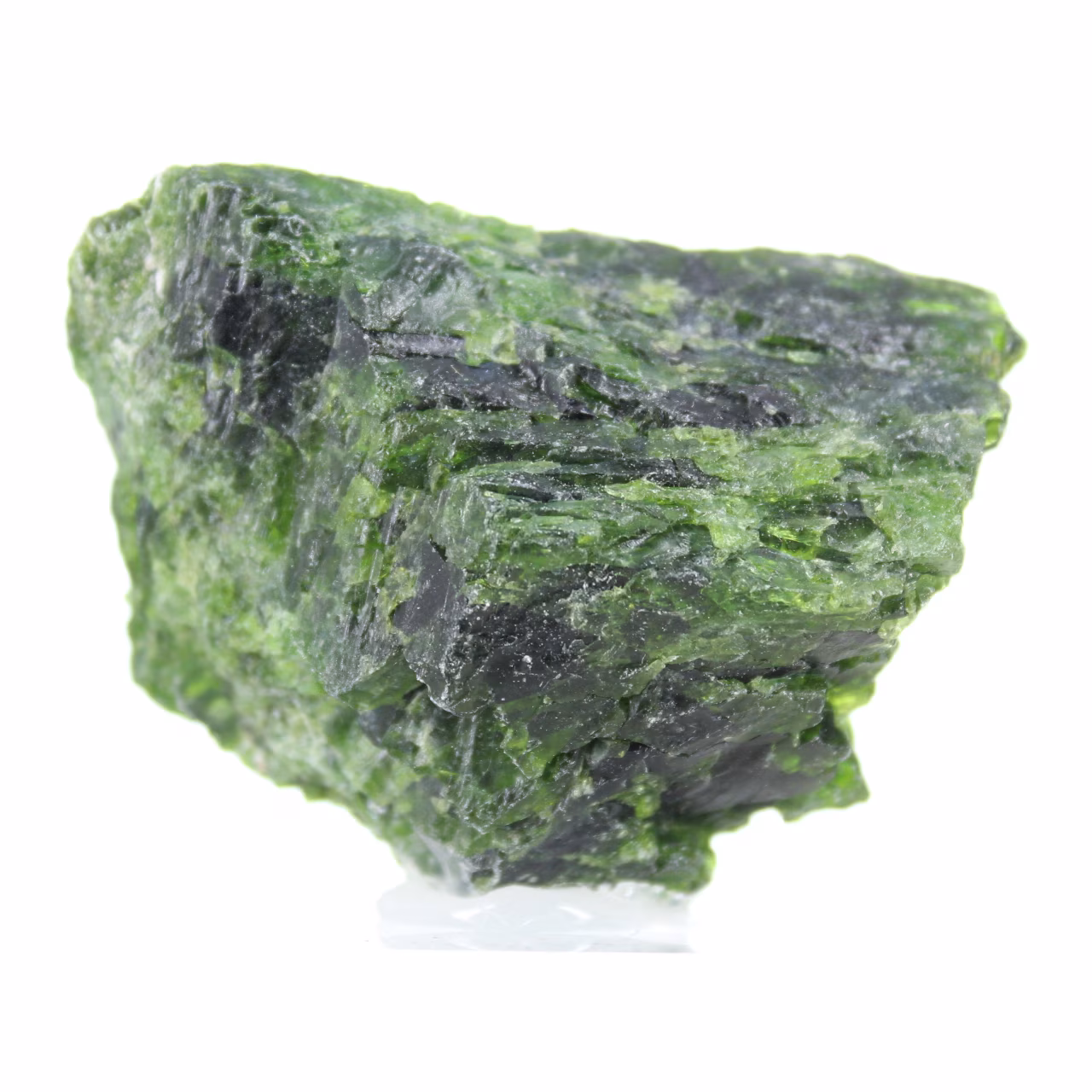 Rå kromdiopsid, grönt samlarmineral, Finland, 80 g
