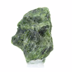 Rå kromdiopsid, mineralogi från Finland på ett 65 g stöd