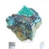 Mineralogiskt prov av grön brochantit från Chile på bas - 2