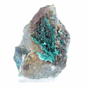 Rå grön brochantitmineral från Chile på gang