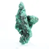 Malakit från Kongo med fibrös struktur, mineralexemplar på sockel - 2