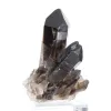 Kraftig morionkvartskristall från Brasilien, mineralexemplar på sockel - 4
