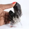 Kraftig morionkvartskristall från Brasilien, mineralexemplar på sockel - 1