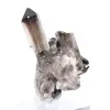Morionkvartskristall från Brasilien, svart mineral monterat på sockel - 3