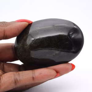 Sten av gyllene obsidian från Mexiko för mineralsamling