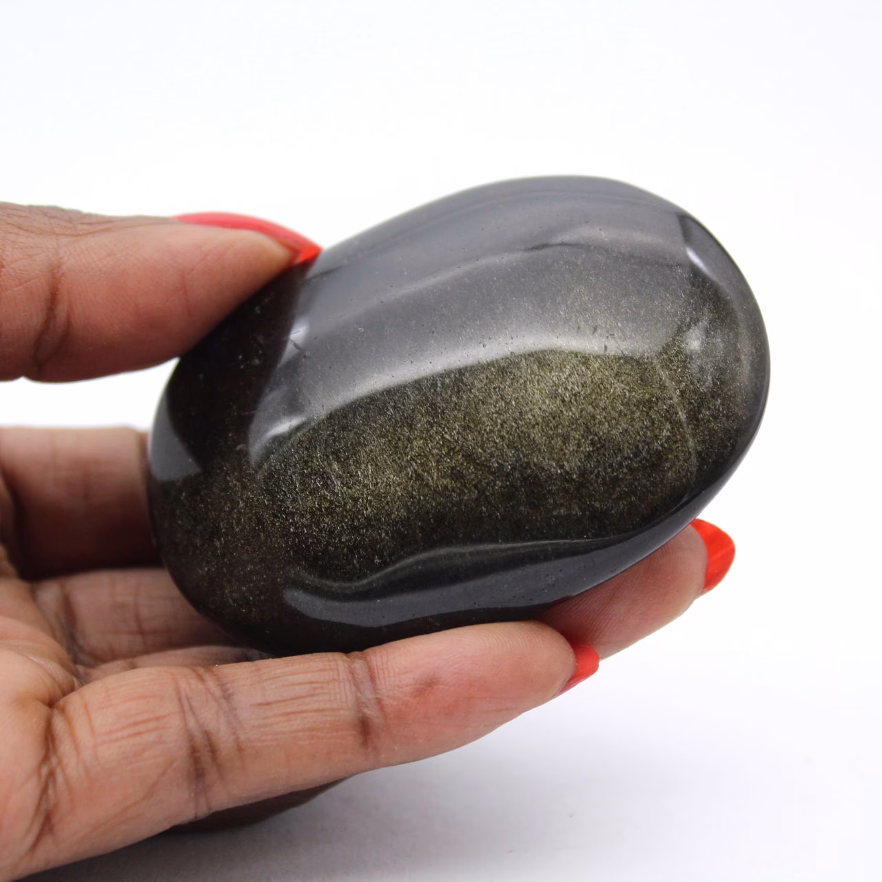 Mexikansk sten av gyllene obsidian, polerad sten på 75 g