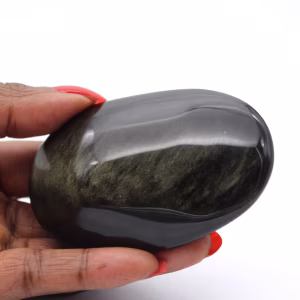 Stor sten av gyllene obsidian från Mexiko, sten på 115 g