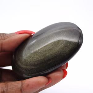 Sten av gyllene obsidian från Mexiko för geologisk monter