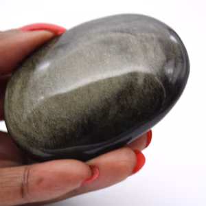 Sten av gyllene mexikansk obsidian, polerad sten på 100 g