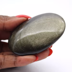 Sten av gyllene obsidian från Mexiko, kompakt form på 75 g