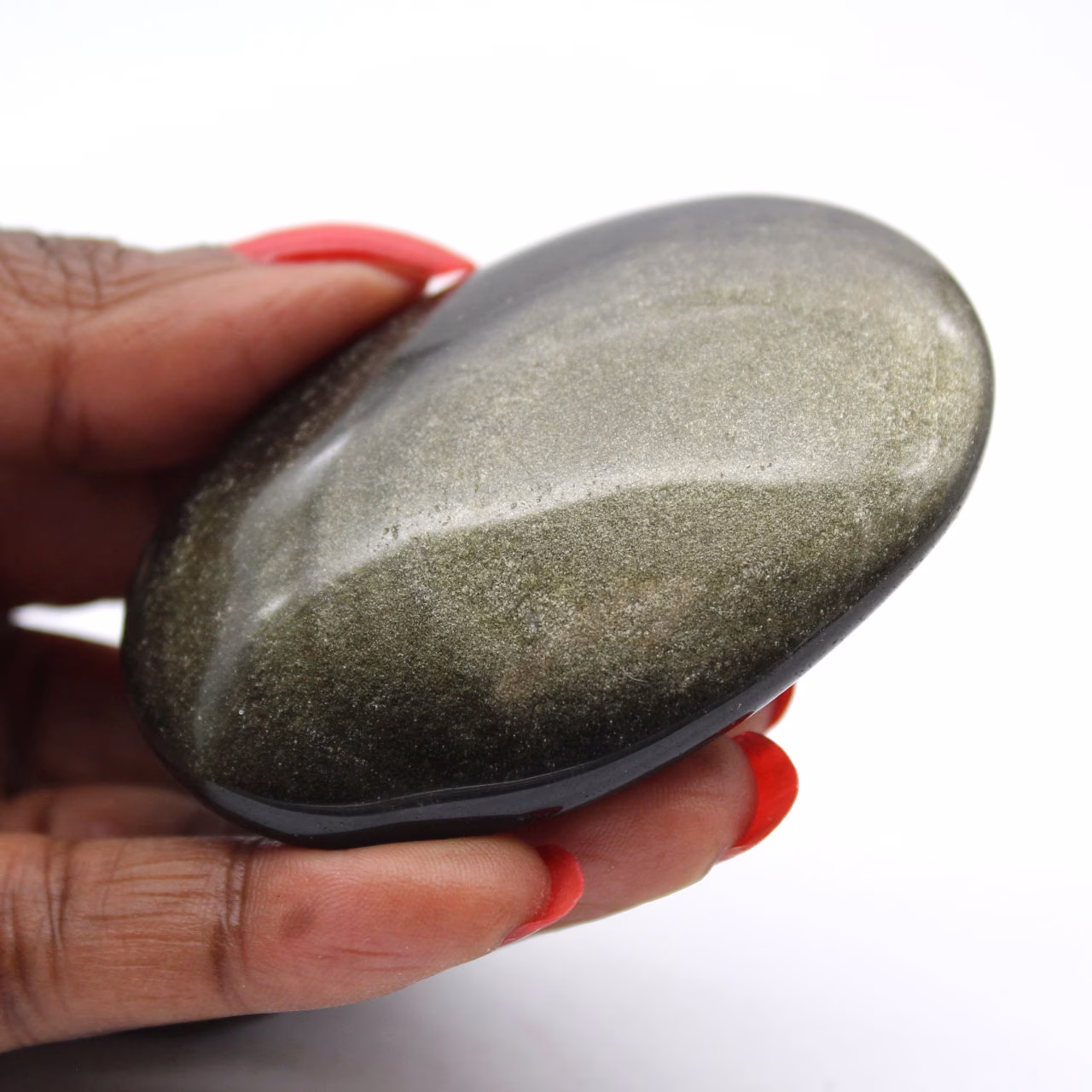 Sten av gyllene obsidian från Mexiko, kompakt form på 75 g
