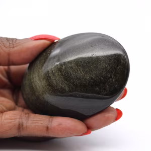 Sten av gyllene obsidian från Mexiko, poleratexemplar på 100 g