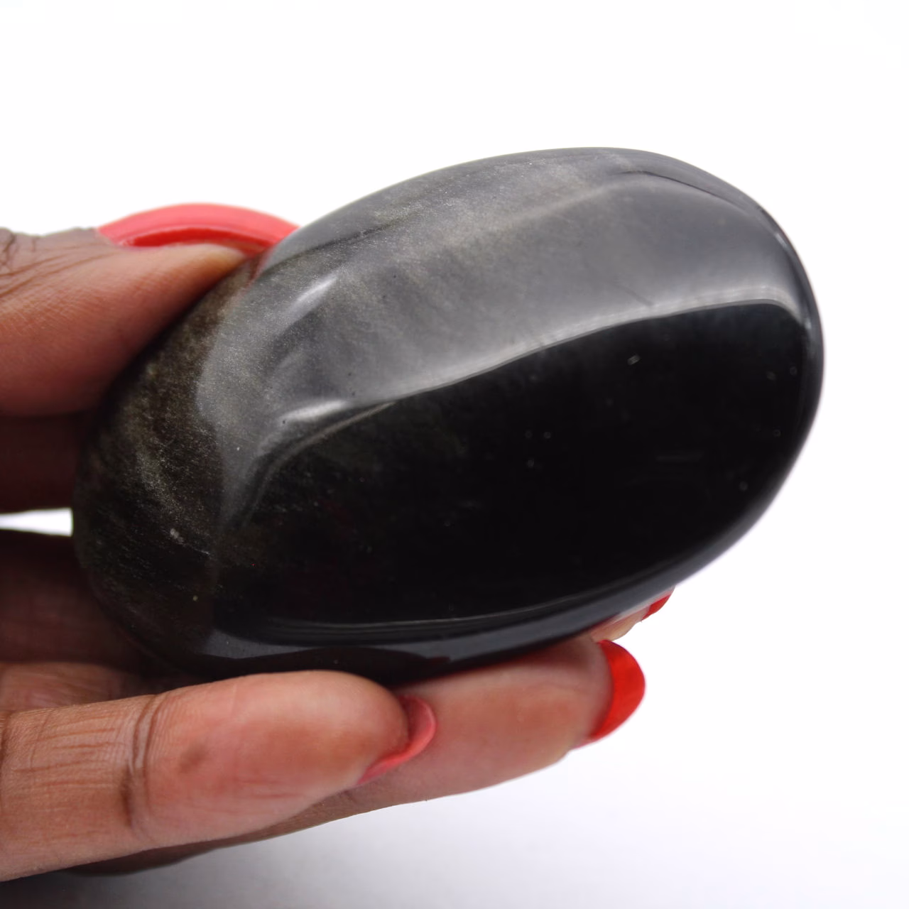 Sten av gyllene mexikansk obsidian med polerad yta, 70 g