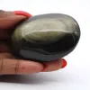 Polerad sten av gyllene mexikansk obsidian, format på 80 g - 0